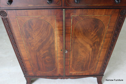 Antique Mahogany Side Cabinet - Kernow Furniture