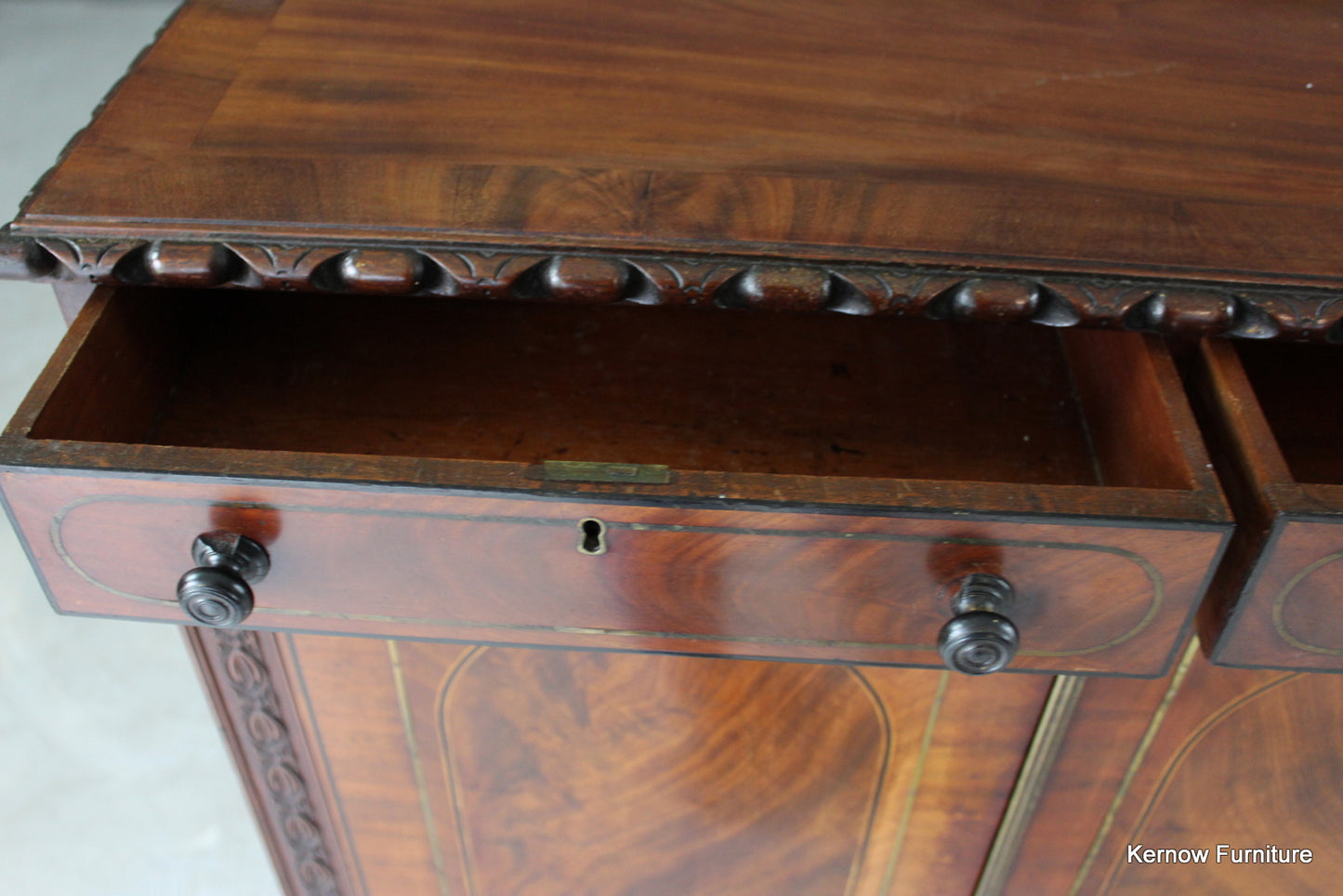 Antique Mahogany Side Cabinet - Kernow Furniture