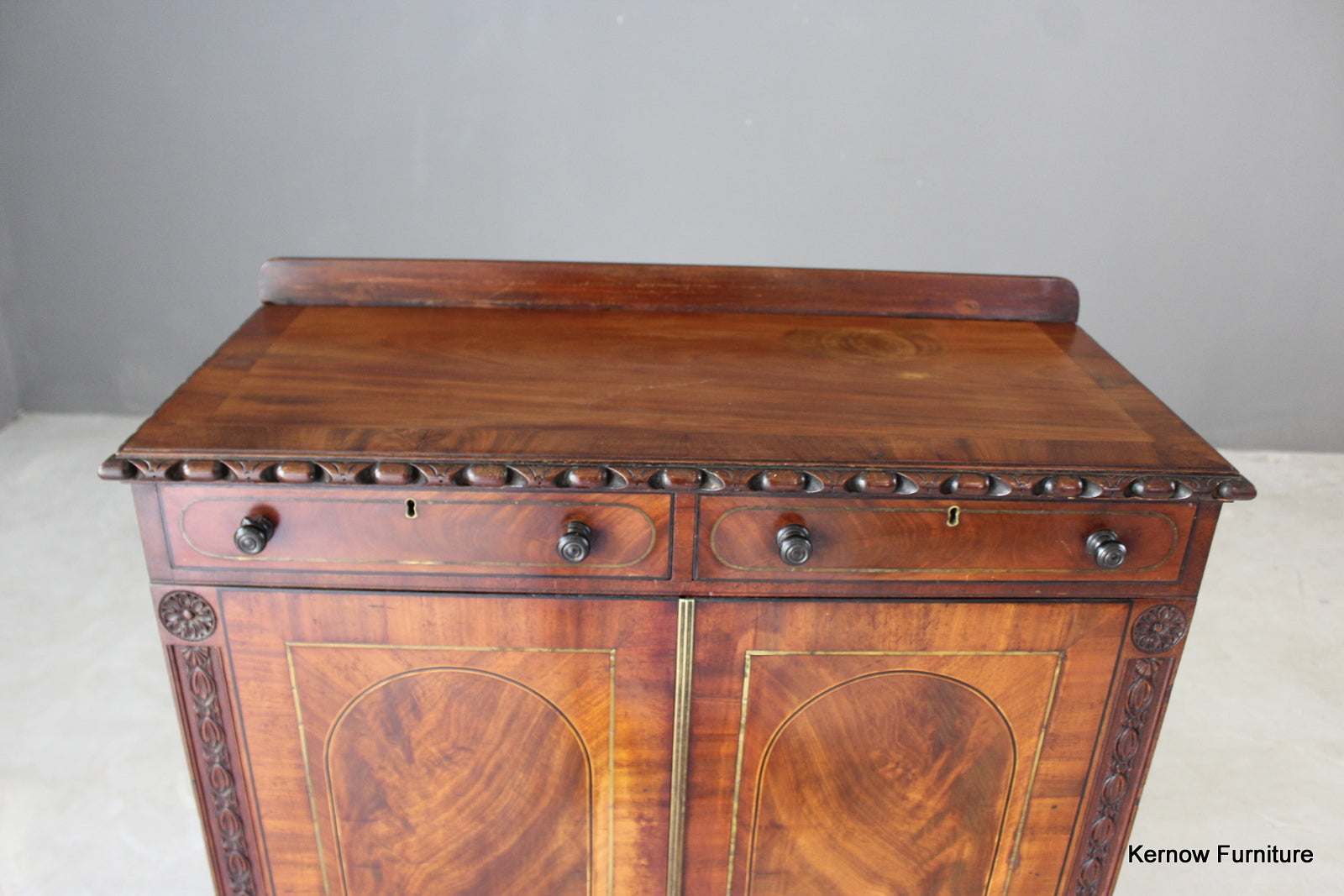 Antique Mahogany Side Cabinet - Kernow Furniture