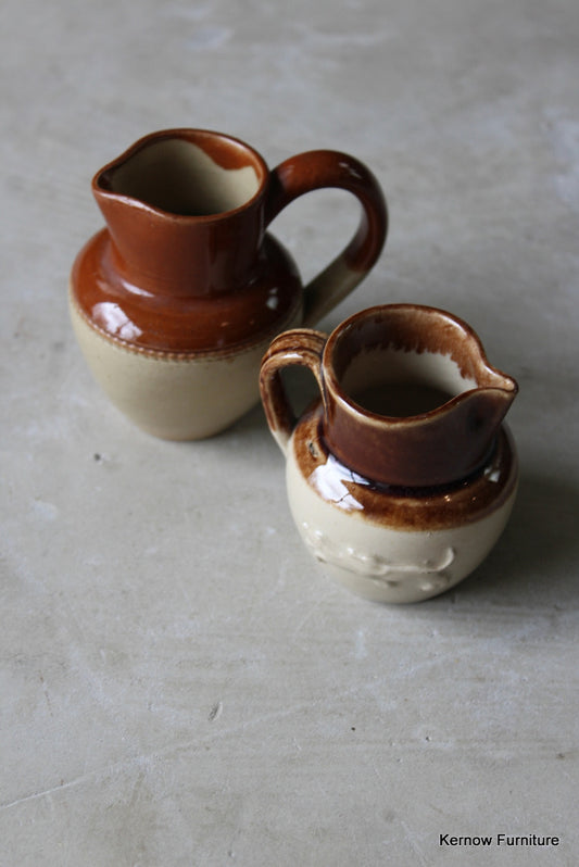 Pair Small Stoneware Jugs - Kernow Furniture