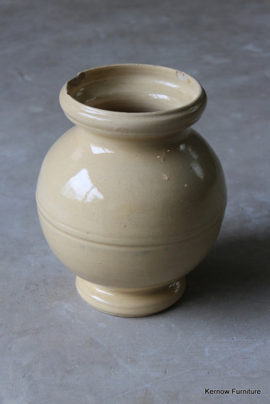 1930s Cream Vase - Kernow Furniture