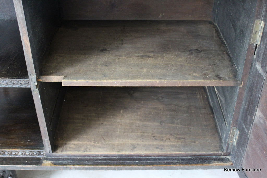 Early Carved Oak Cabinet - Kernow Furniture