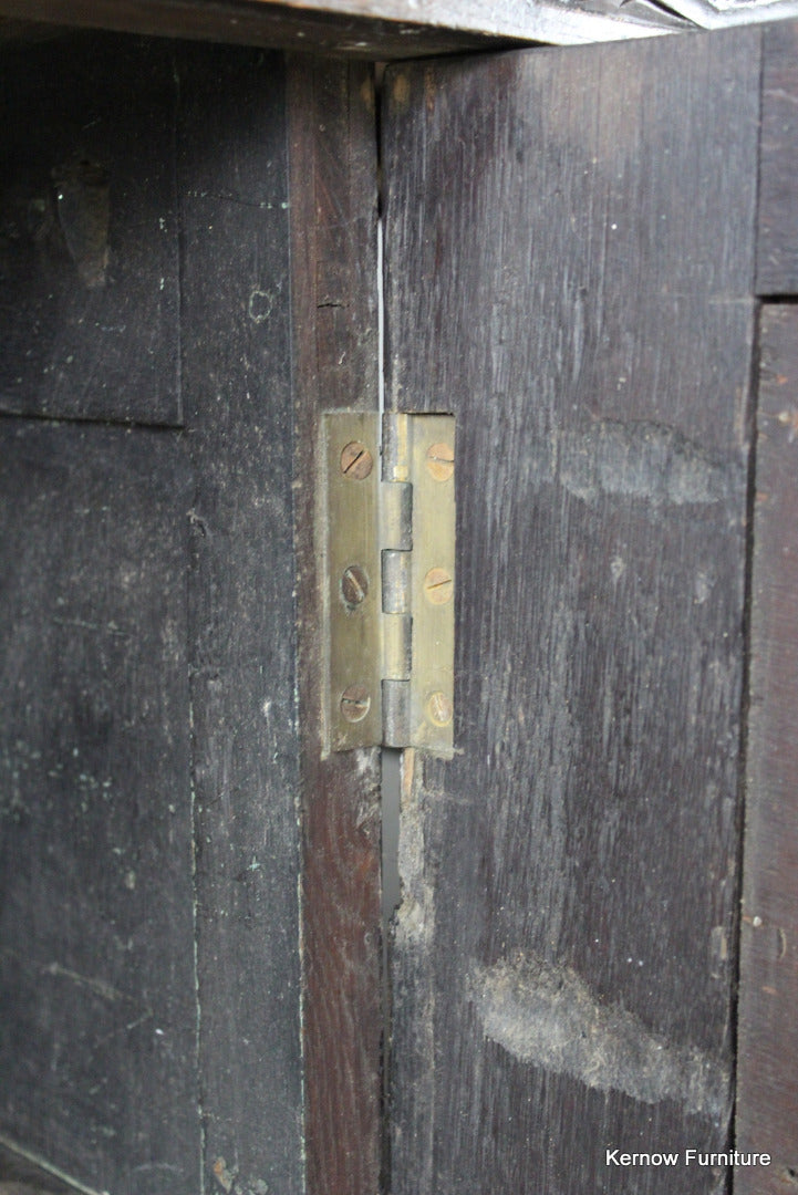 Early Carved Oak Cabinet - Kernow Furniture