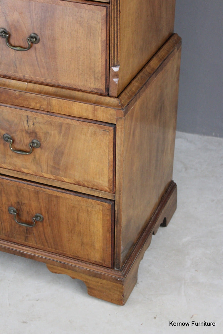 Antique Walnut Chest on Chest - Kernow Furniture