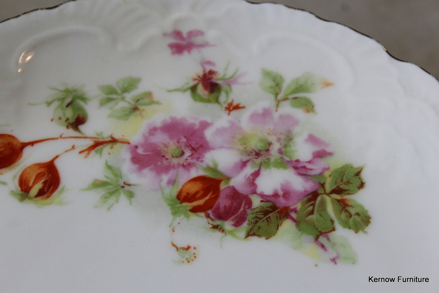 8 Vintage Floral China Plates - Kernow Furniture