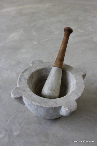 Marble Pestle & Mortar - Kernow Furniture