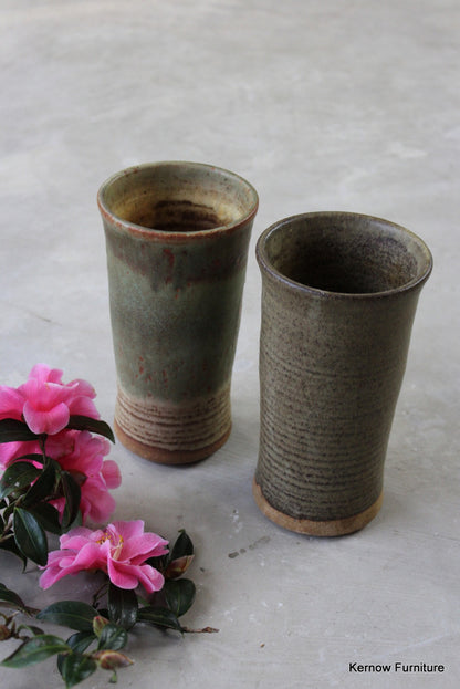 Pair Stoneware Vase - Kernow Furniture