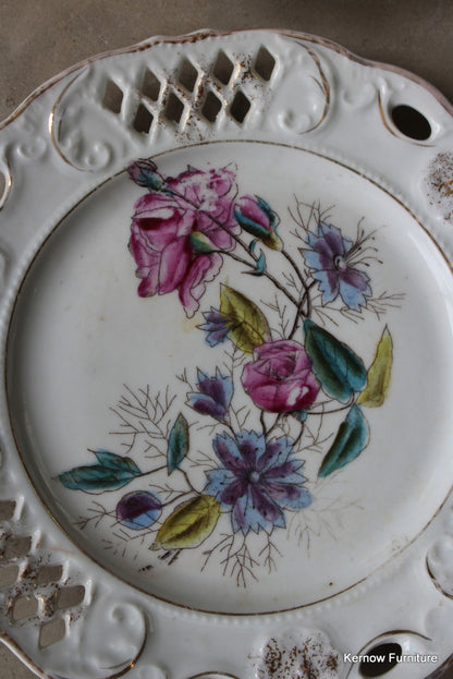 Pair Pierced China Plates - Kernow Furniture