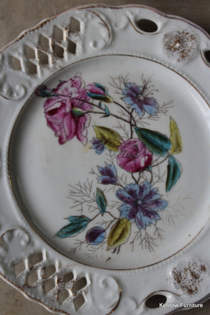 Pair Pierced China Plates - Kernow Furniture