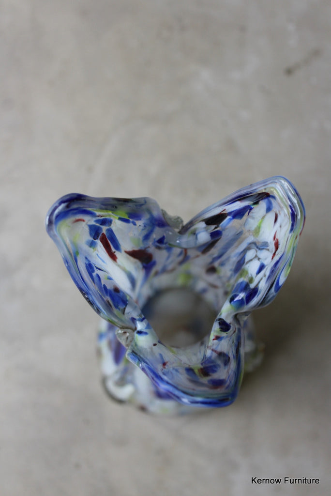 Mottled Glass Finger Vase - Kernow Furniture