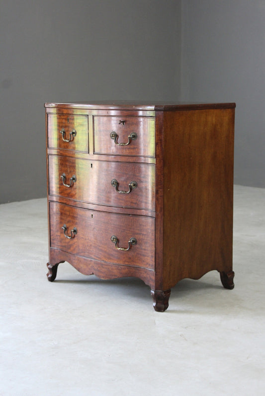 Georgian Style Serpentine Chest of Drawers - Kernow Furniture