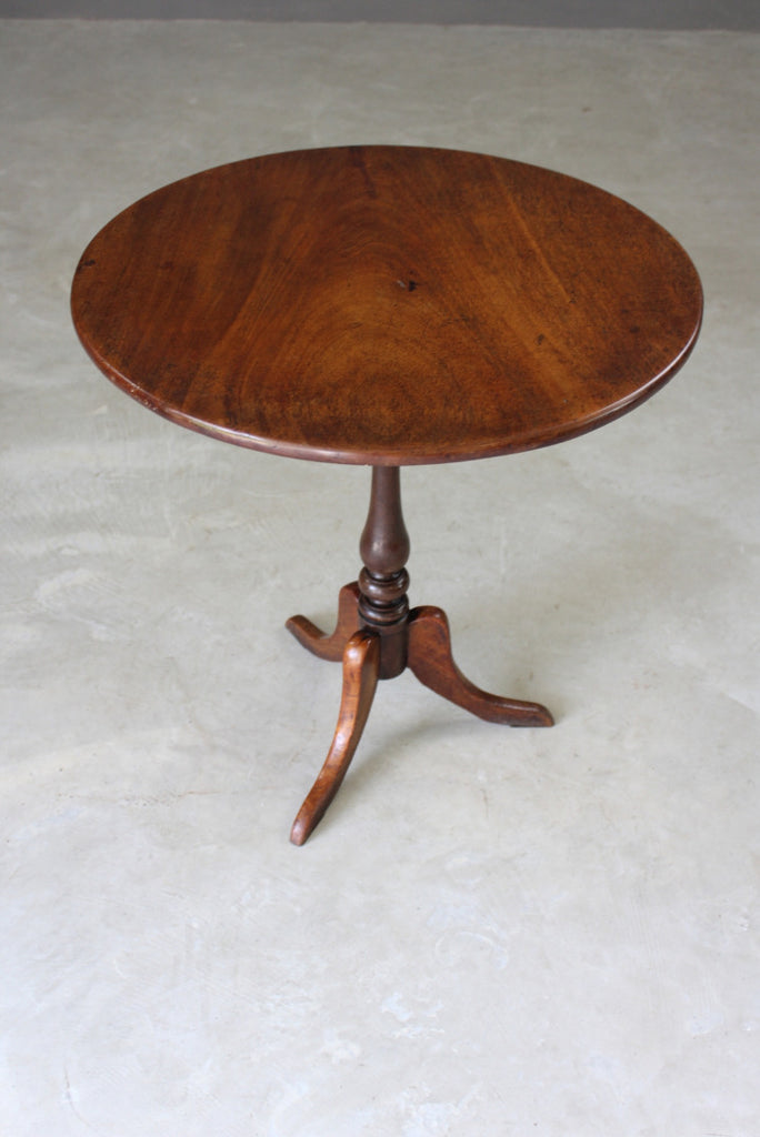 Mahogany Round Tilt Top Table - Kernow Furniture