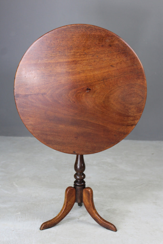 Mahogany Round Tilt Top Table - Kernow Furniture