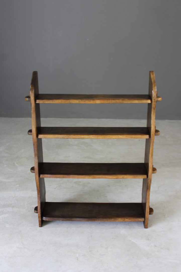 Elm Pegged Open Bookcase - Kernow Furniture