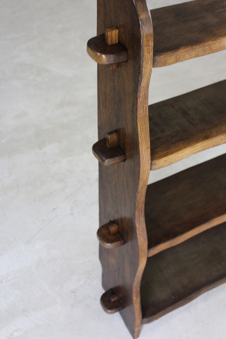 Elm Pegged Open Bookcase - Kernow Furniture