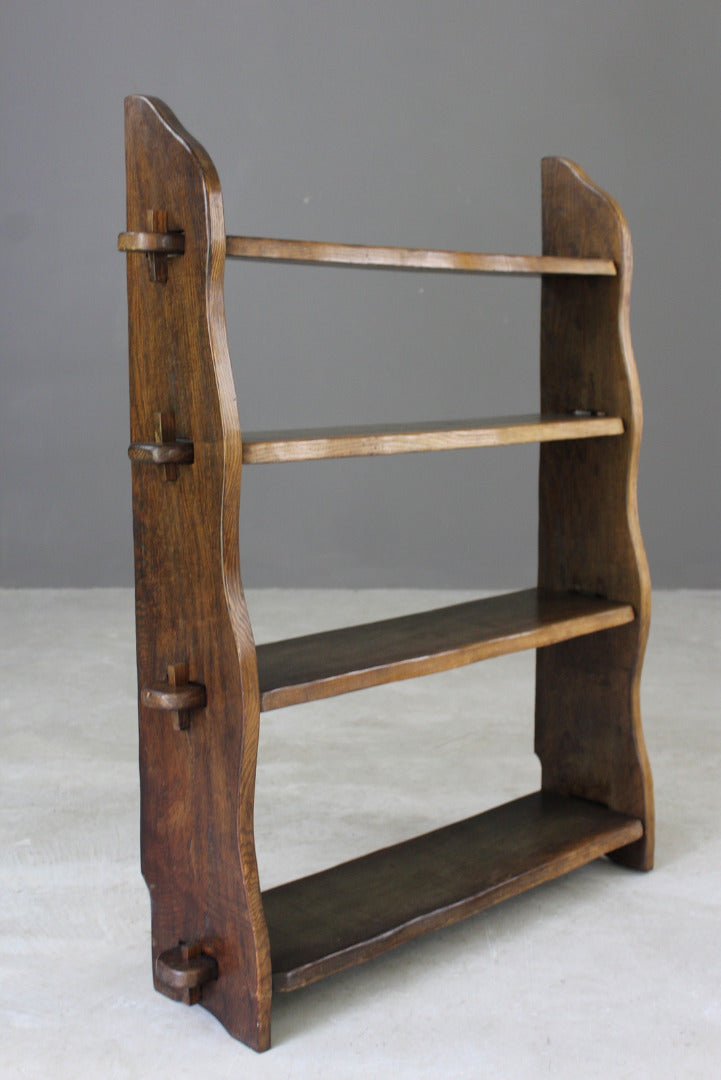 Elm Pegged Open Bookcase - Kernow Furniture