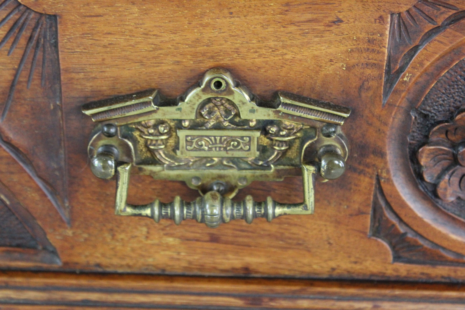 Victorian Carved Walnut Secretaire Bookcase - Kernow Furniture