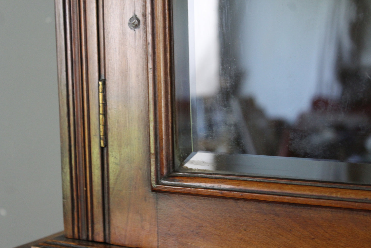 Victorian Carved Walnut Secretaire Bookcase - Kernow Furniture