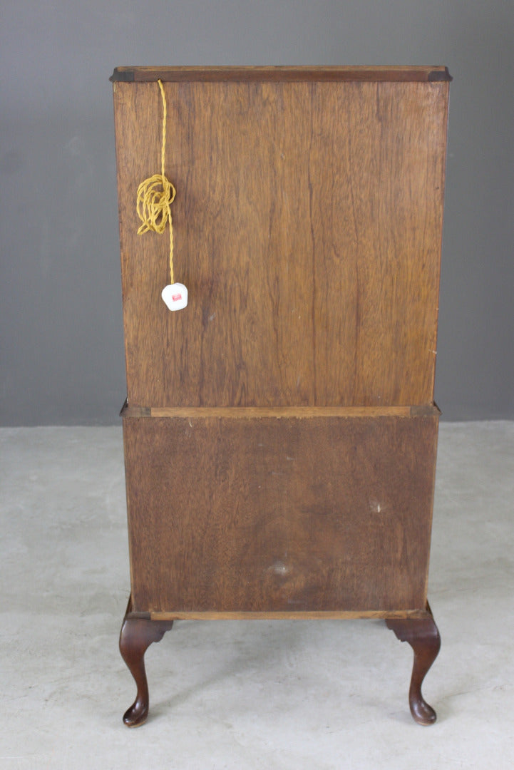 Burr Walnut Cocktail Cabinet - Kernow Furniture