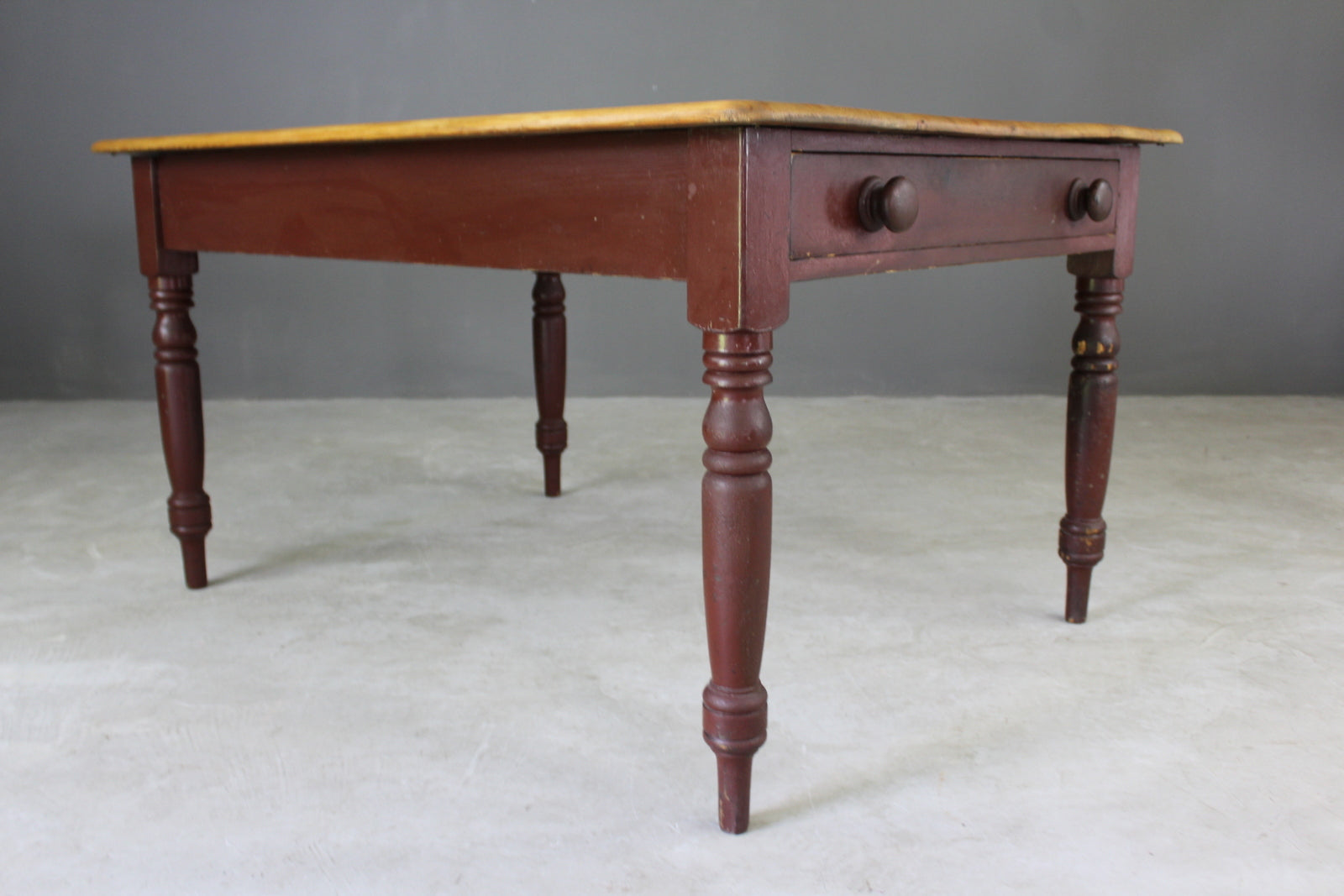 Victorian Pine Kitchen Table - Kernow Furniture