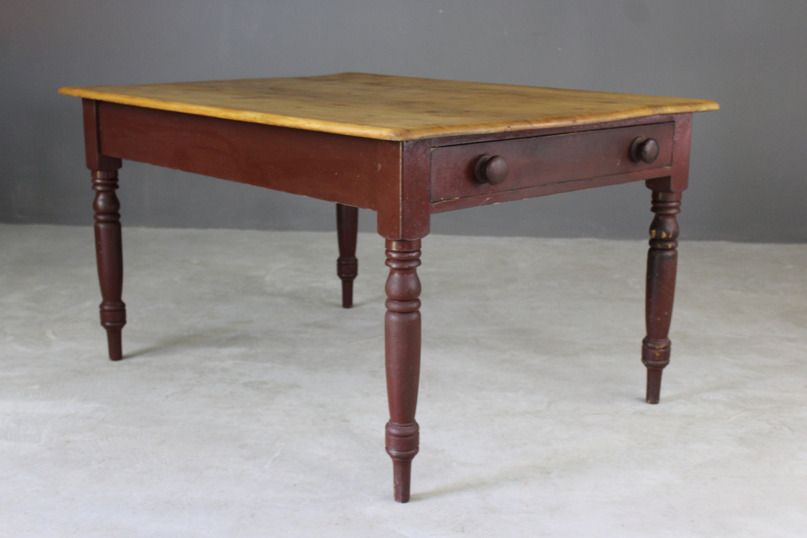 Victorian Pine Kitchen Table - Kernow Furniture