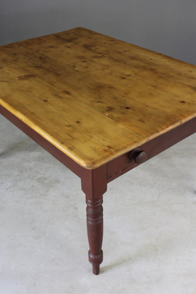Victorian Pine Kitchen Table - Kernow Furniture