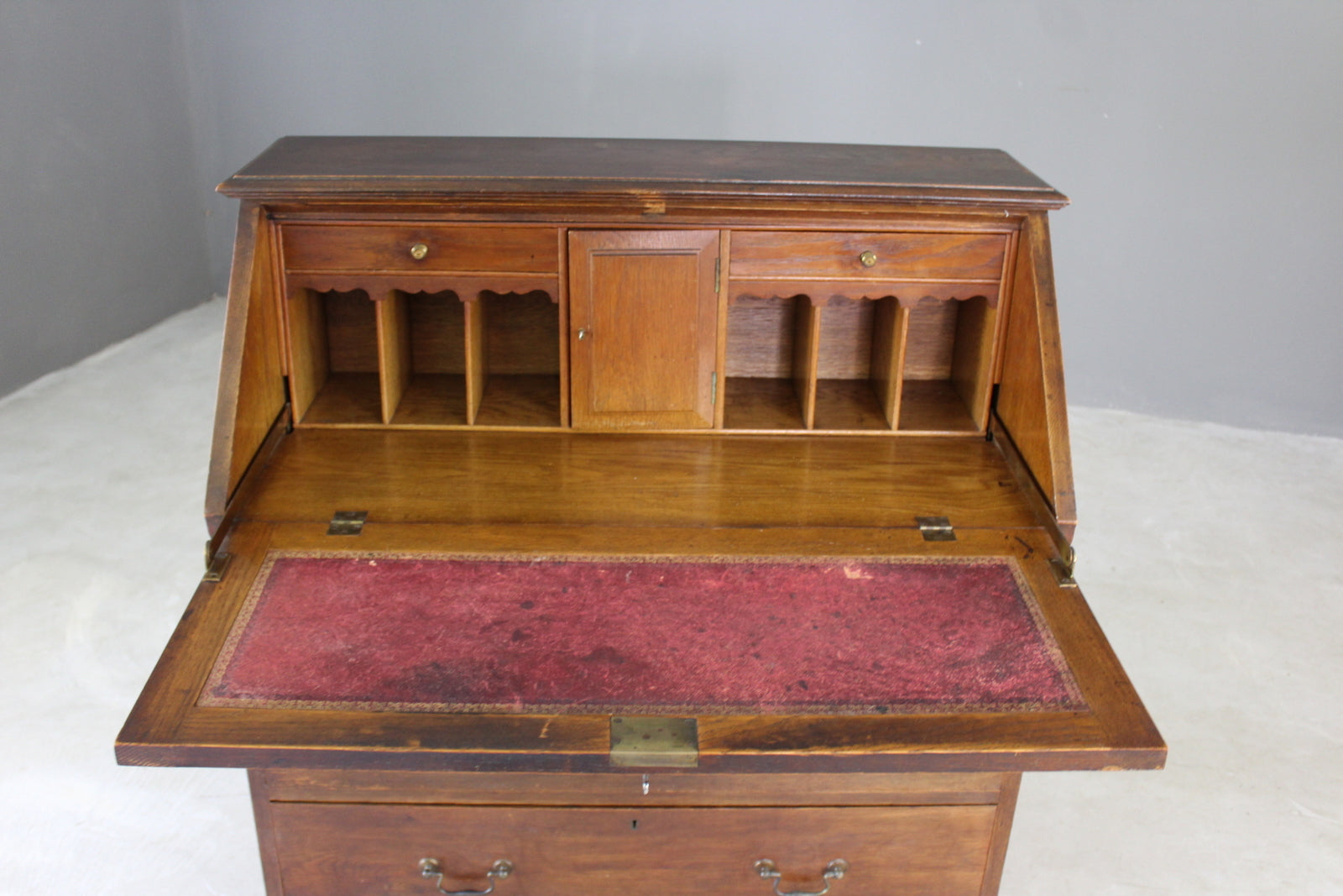 Maple & Co Oak Bureau - Kernow Furniture