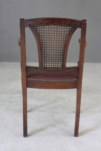 Oak & Cane Office Chair - Kernow Furniture