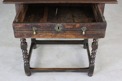 Rustic Oak Side Table - Kernow Furniture