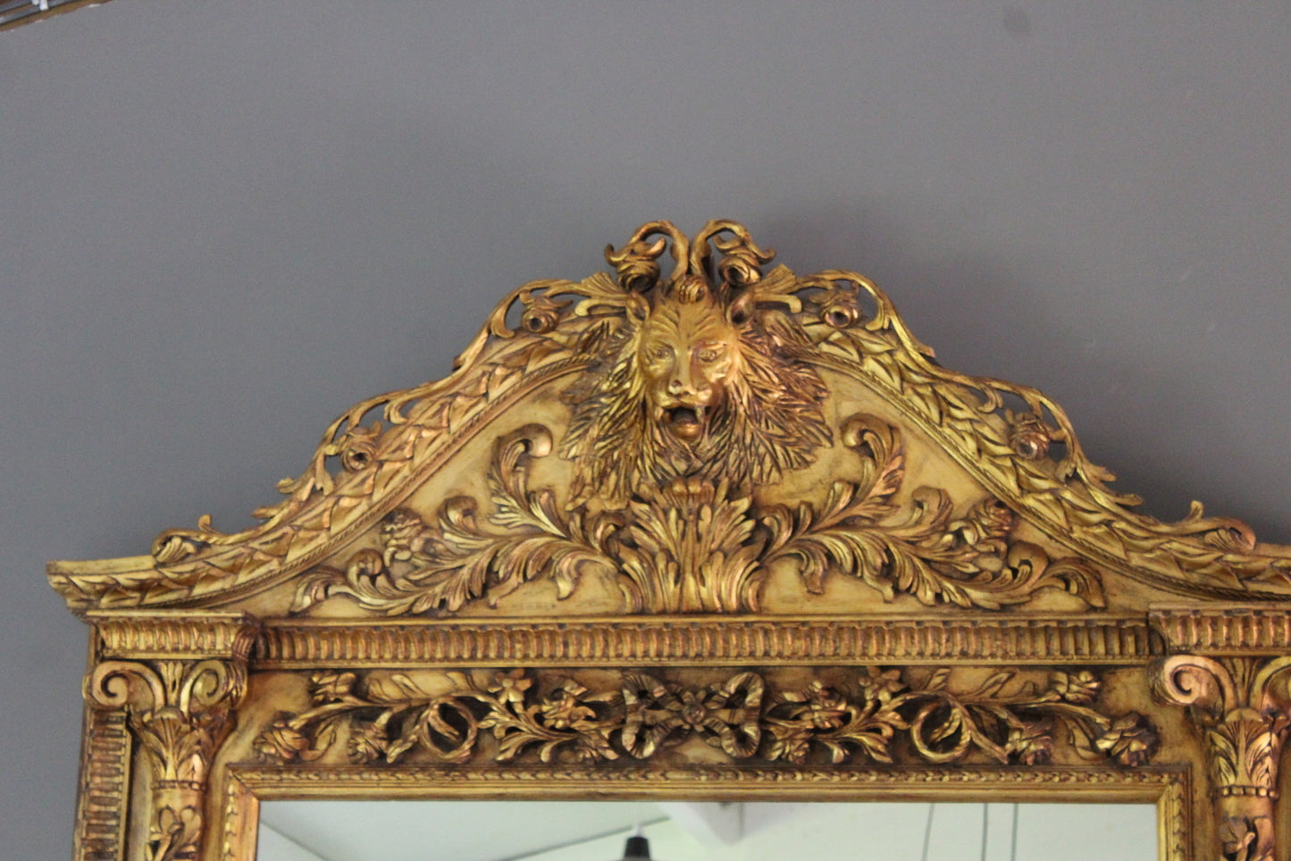 Huge Ornate Gilt Painted Mirror - Kernow Furniture