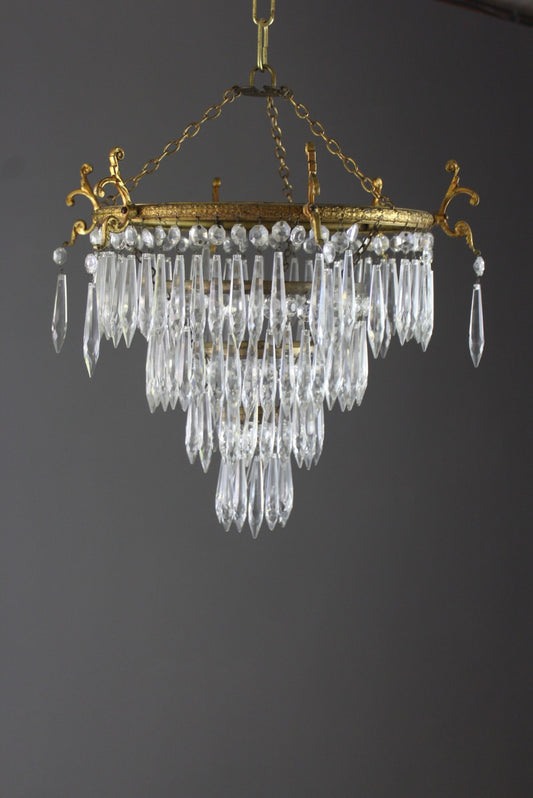 French Four Tier Waterfall Chandelier - Kernow Furniture