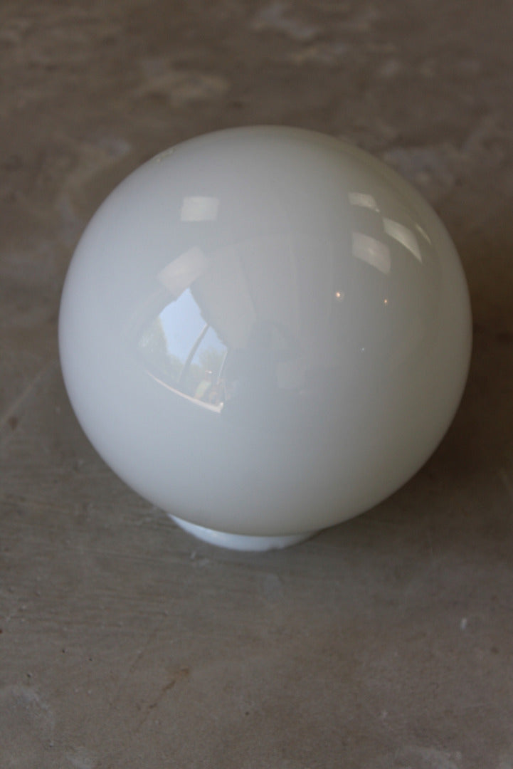 Vintage White Globe Shade - Kernow Furniture