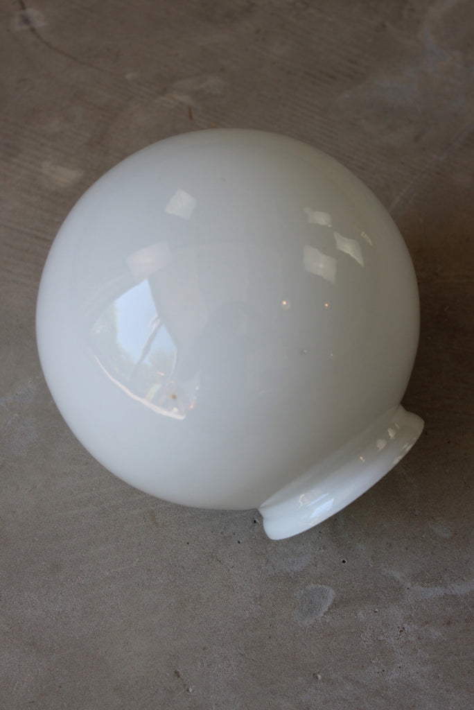 Vintage White Globe Shade - Kernow Furniture