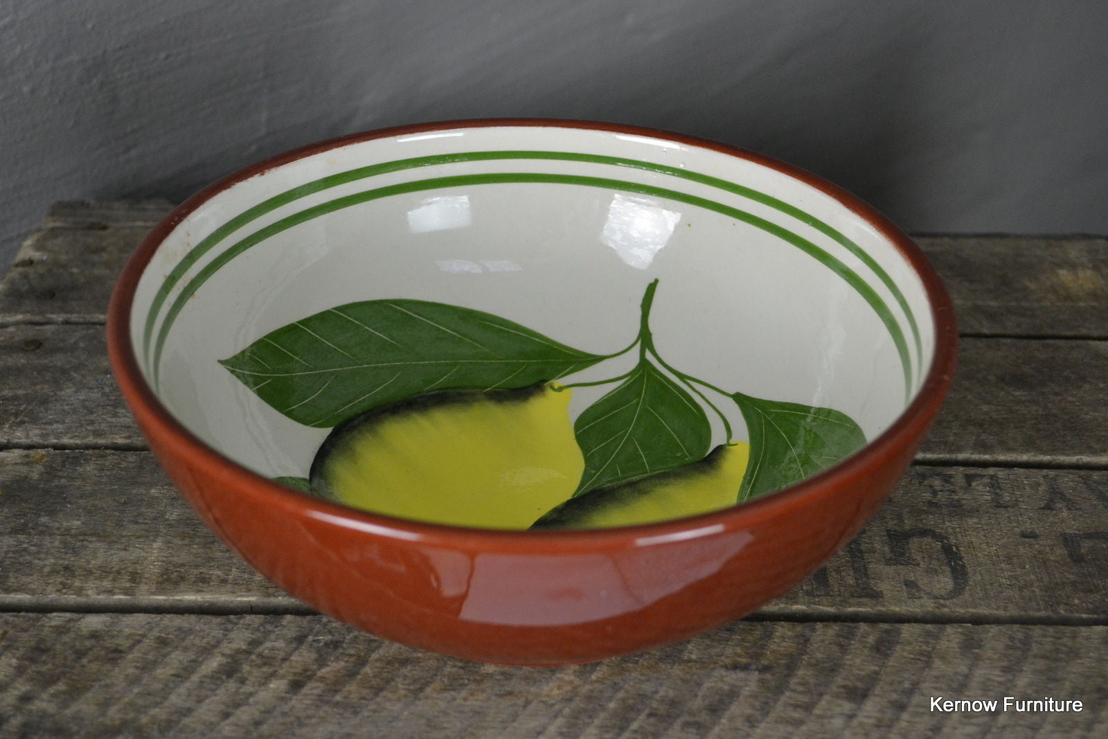 Vintage Earthenware Bowl Cyprus - Kernow Furniture