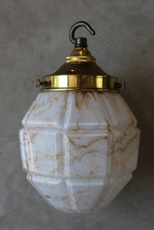 Art Deco Mottled Pendant Light - Kernow Furniture