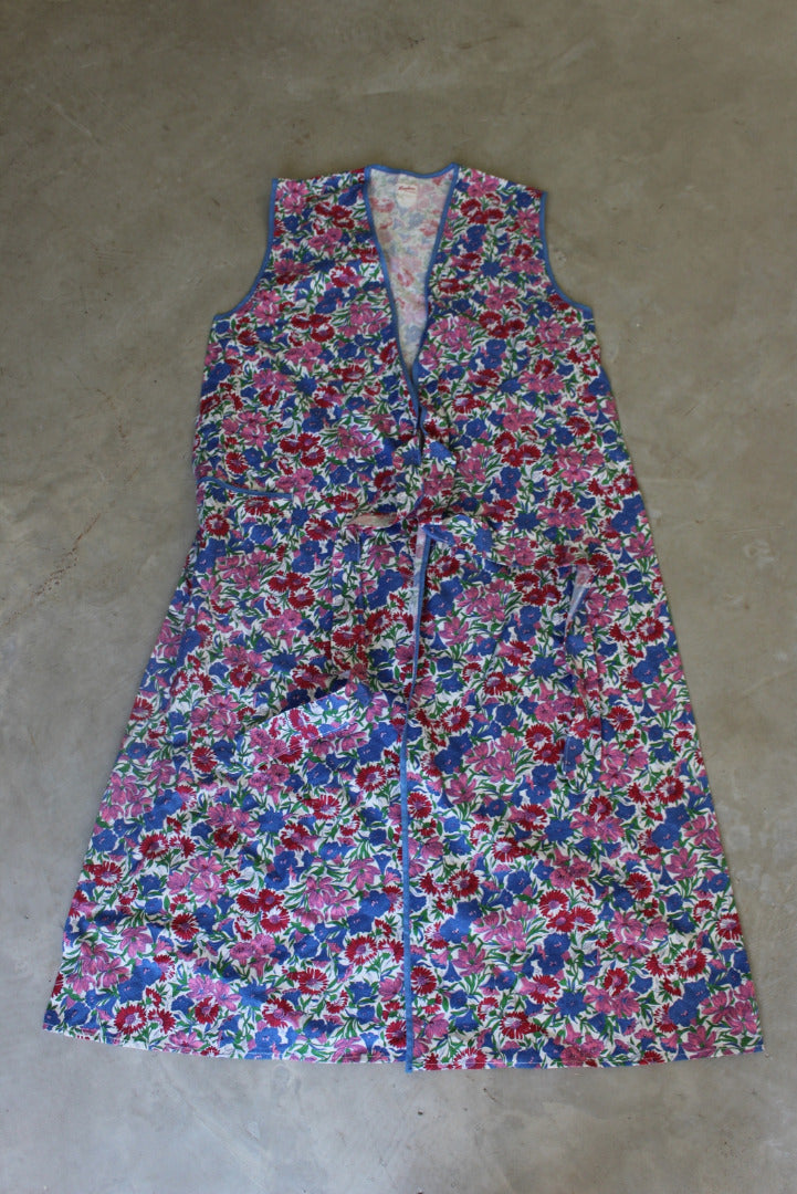 Vintage Floral Cotton Apron - Kernow Furniture