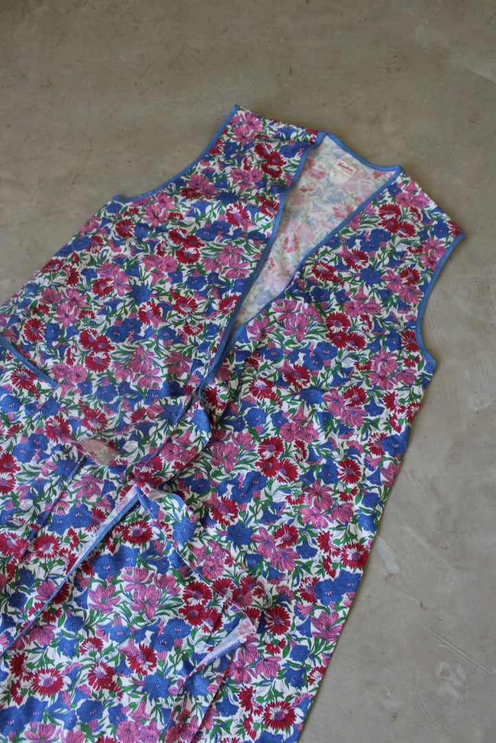 Vintage Floral Cotton Apron - Kernow Furniture