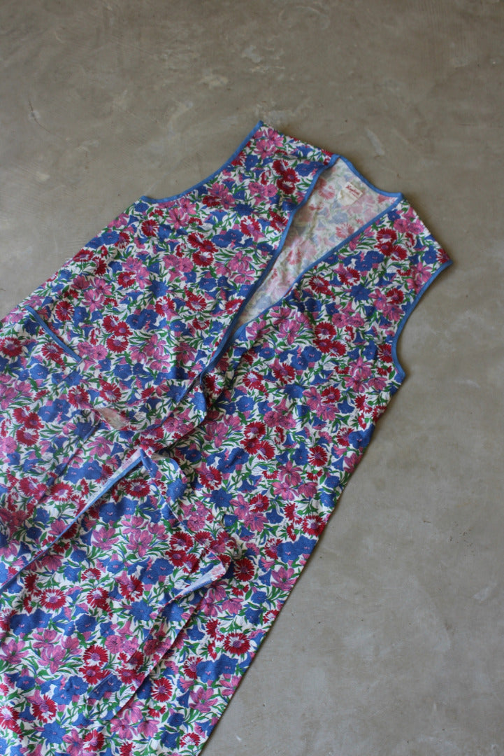 Vintage Floral Cotton Apron - Kernow Furniture