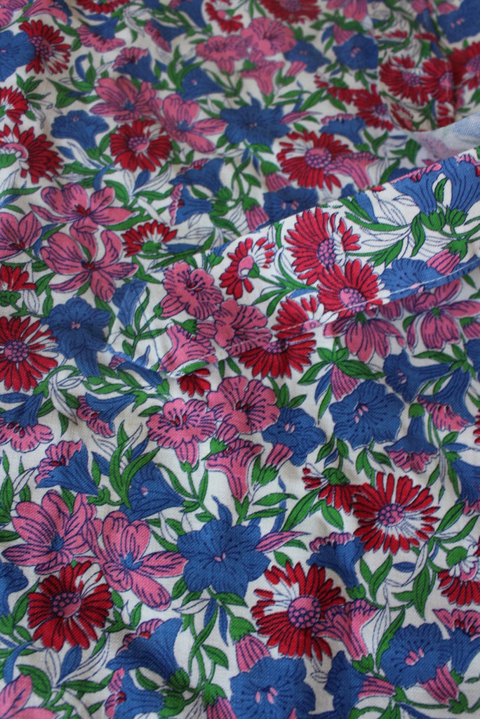 Vintage Floral Cotton Apron - Kernow Furniture