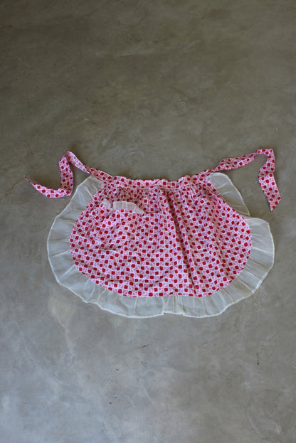 Vintage Pink & Red Apron - Kernow Furniture