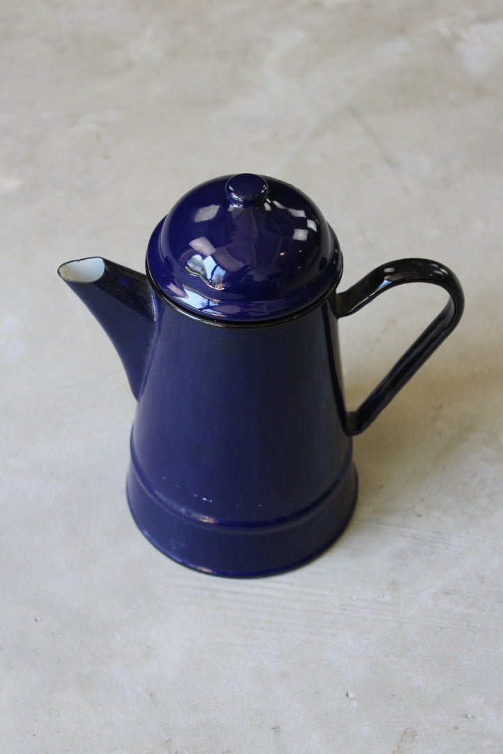 Blue Enamel Coffee Pot - Kernow Furniture