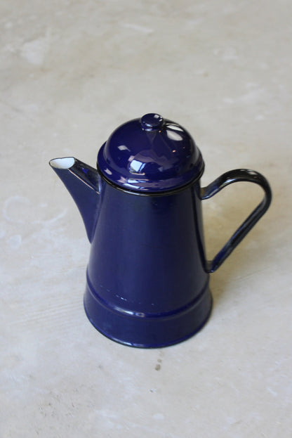 Blue Enamel Coffee Pot - Kernow Furniture