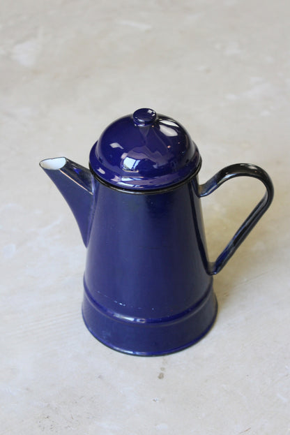 Blue Enamel Coffee Pot - Kernow Furniture