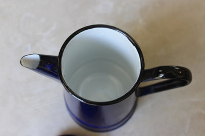 Blue Enamel Coffee Pot - Kernow Furniture