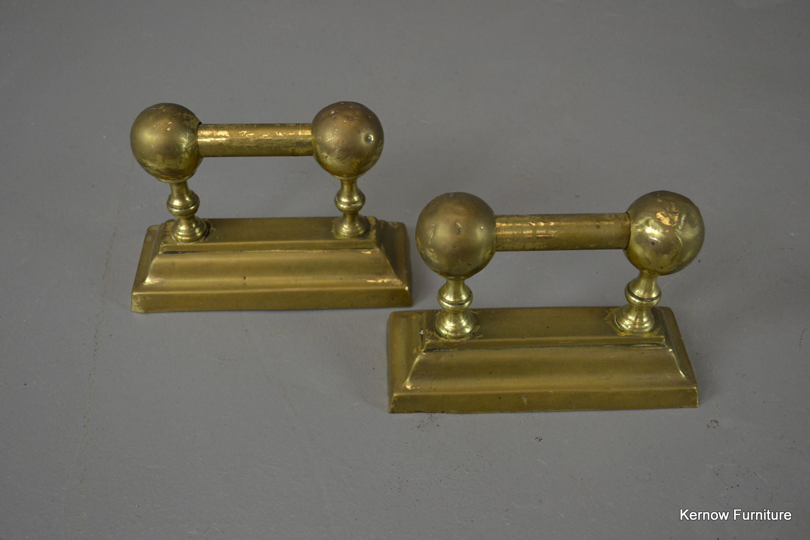 Pair Brass Poker Rests - Kernow Furniture