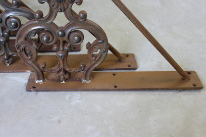 Ornate Cast Iron Wall Brackets - Kernow Furniture