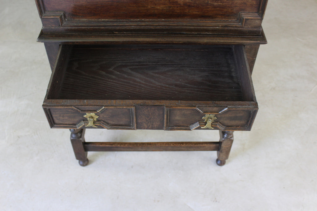 Antique Oak Bible Box on Stand - Kernow Furniture