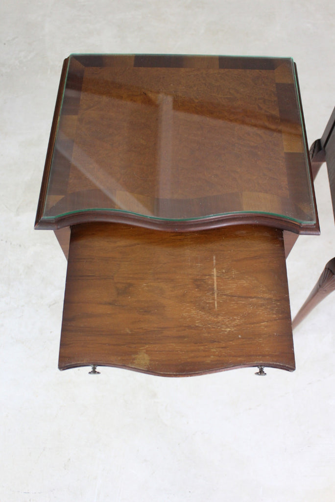 Pair Walnut Bedside Cabinets - Kernow Furniture