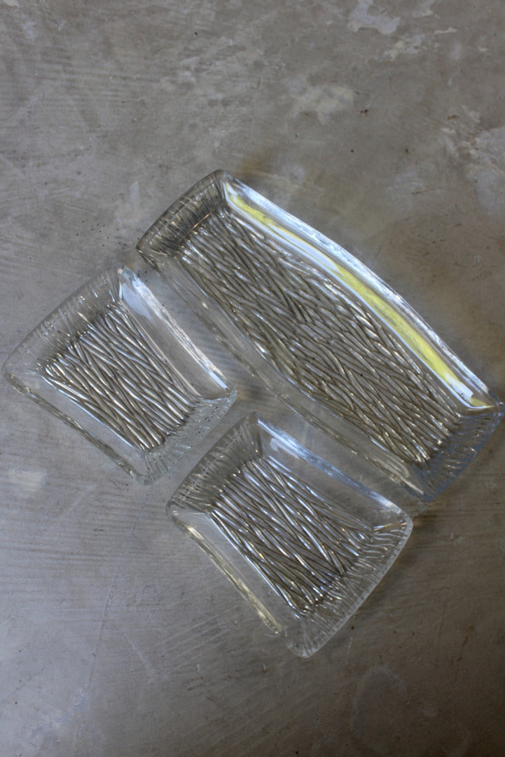 Retro Glass Serving Dishes - Kernow Furniture