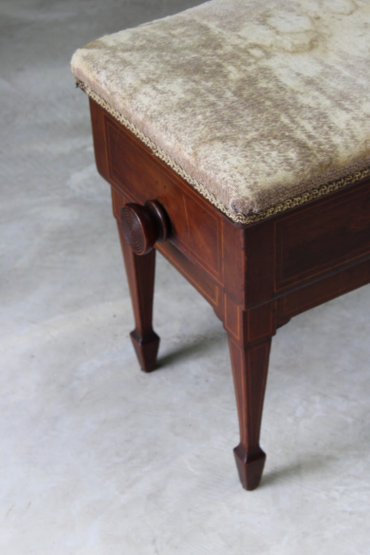 Edwardian Adjustable Music Stool - Kernow Furniture